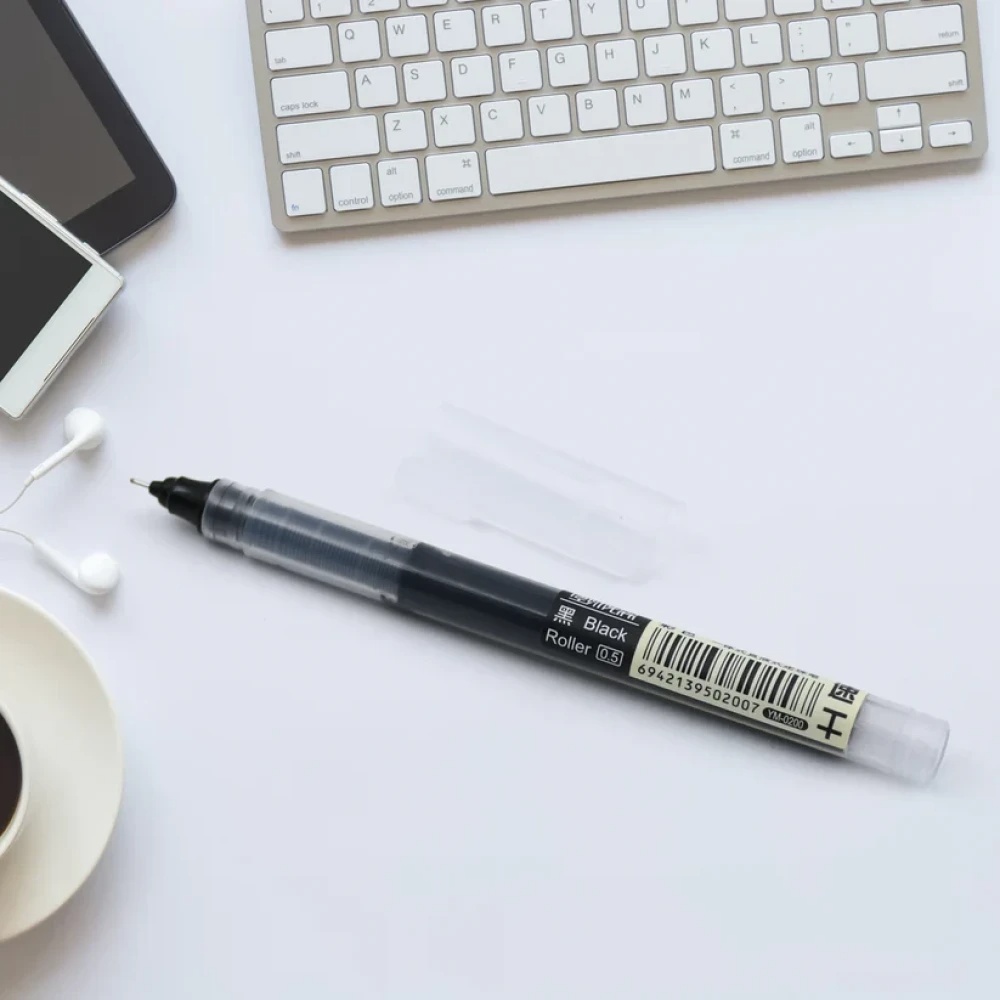 JEZSA 12 Color Rolling Ball Pens, Quick-Drying Ink 0.5 mm Extra Fine Point Roller ball Pens Straight Liquid Gel Ink Pens for Writing, Drawing, Journaling, Taking Notes, School Office Stationery (12 Pcs Set)