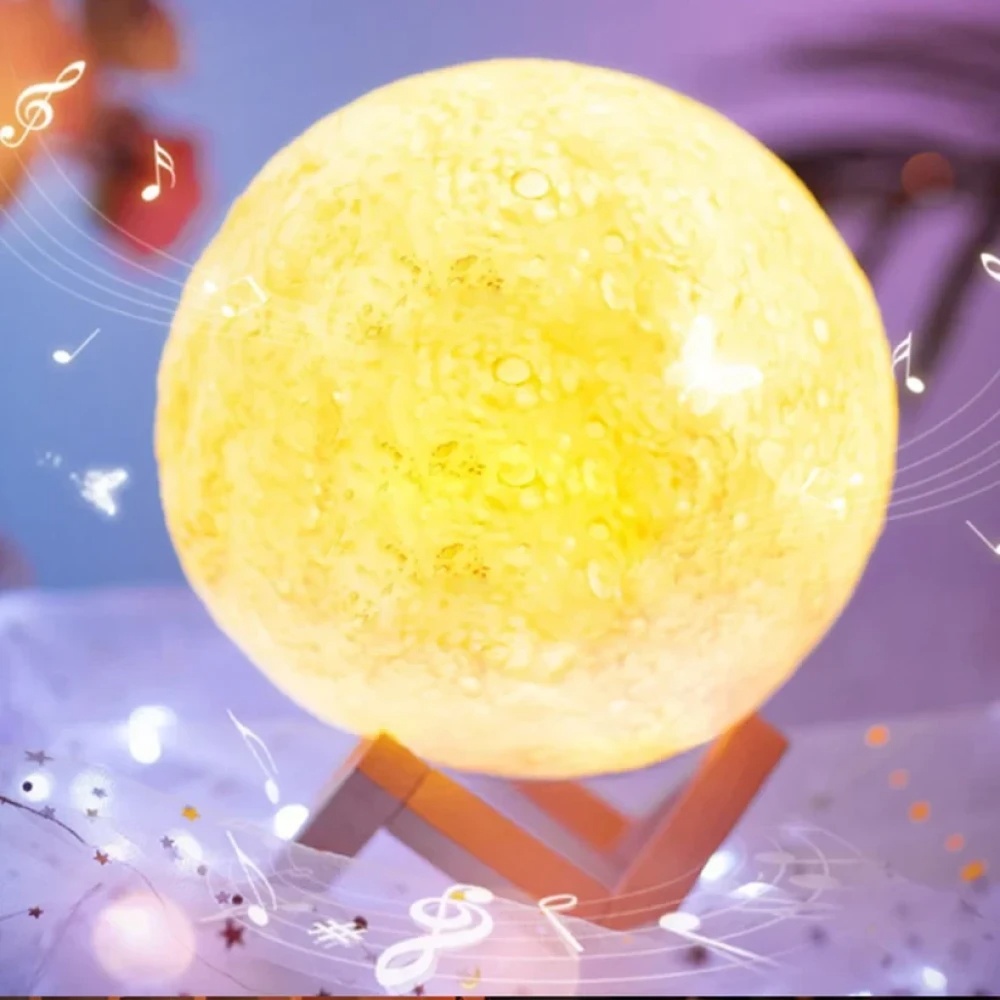 JEEZSA 3D Power Moon Lamp with Touch Control Adjust Brightness / One color